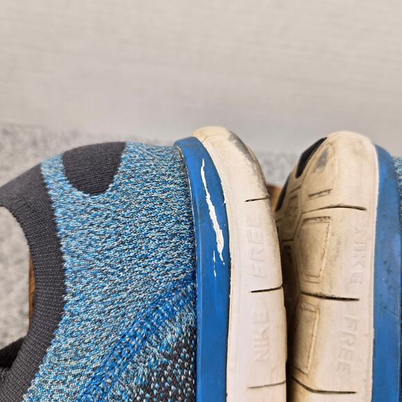 Nike Mens 11 Free 4.0 Flyknit Blue Gray Athletic Daily Running Shoe 631053-014 - Picture 8 of 13